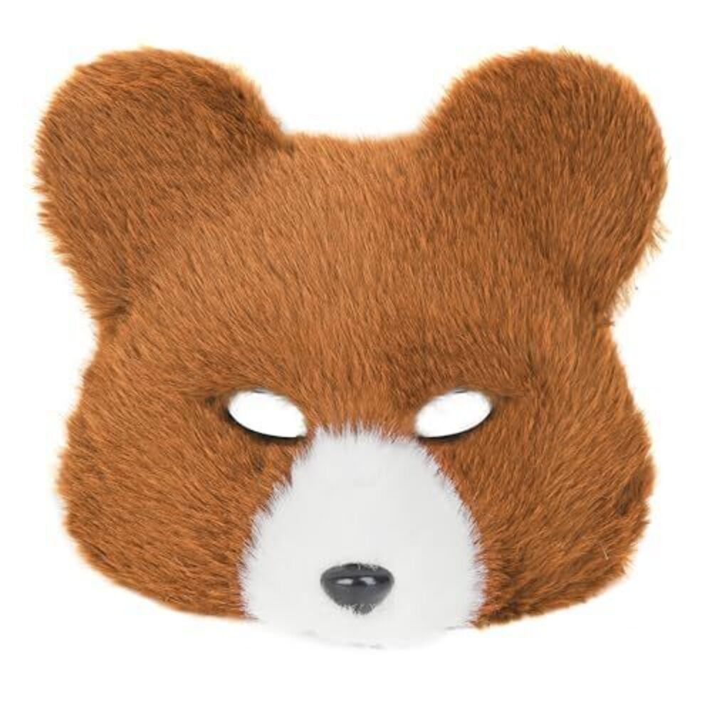7378 Halloween Faux Fur Bear Therian Mask Cat Wolf Costume Mask Animal